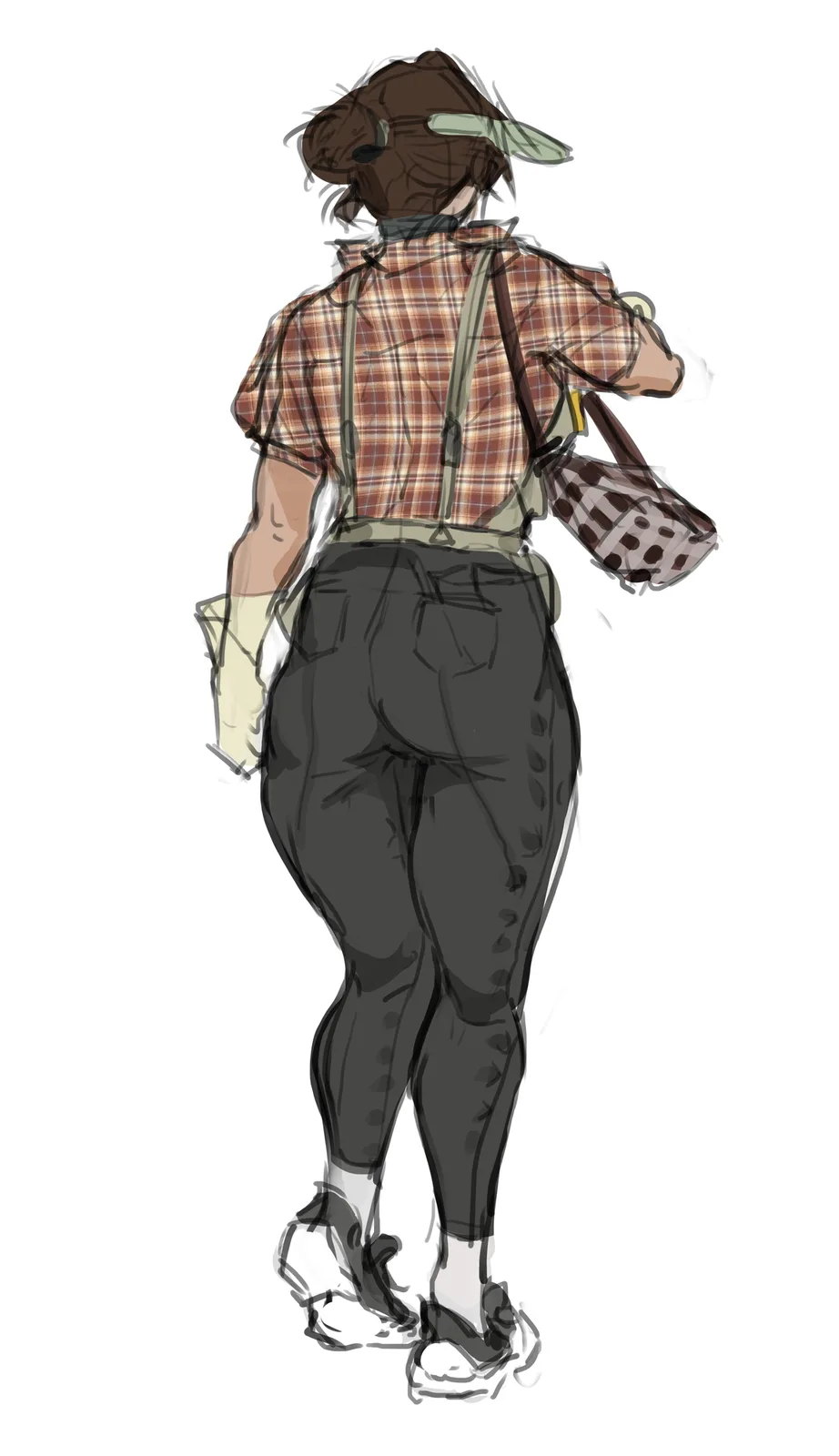 女1背